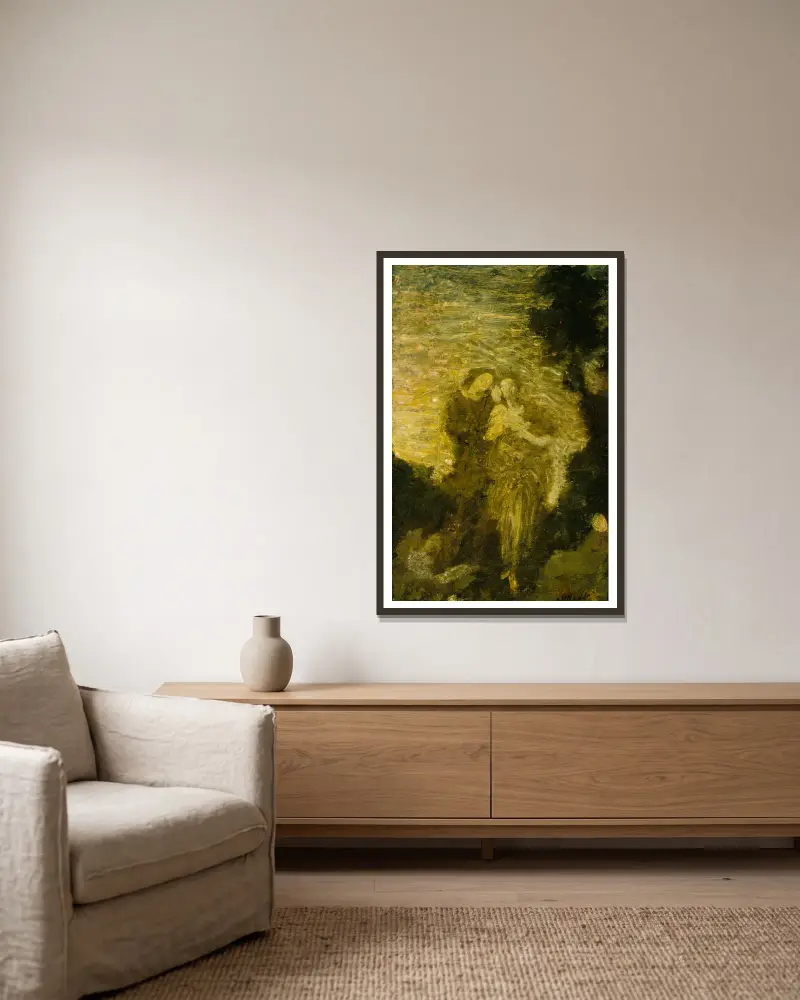 Florizel und Perdita von Albert Pinkham Ryder gerahmt an einer Wand