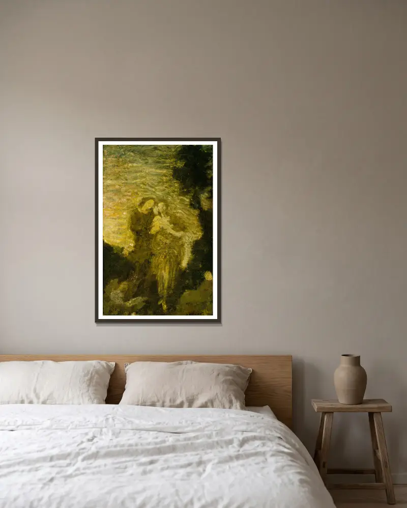 Florizel und Perdita von Albert Pinkham Ryder gerahmt an einer Wand