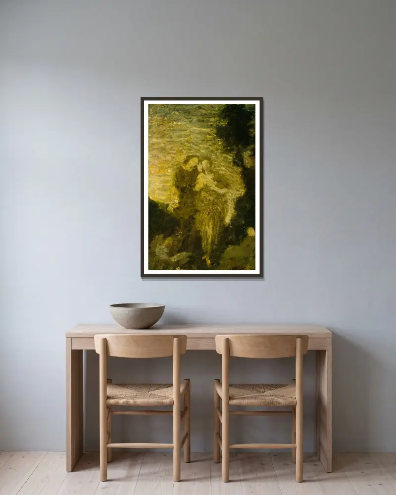 Florizel und Perdita von Albert Pinkham Ryder gerahmt an einer Wand