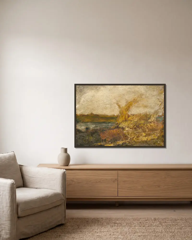 Skörden, Albert Pinkham Ryder v rámu na stěně