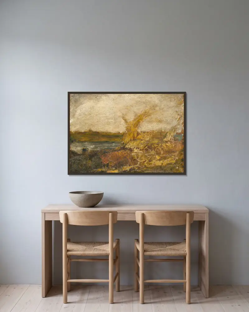 Skörden, Albert Pinkham Ryder v rámu na stěně