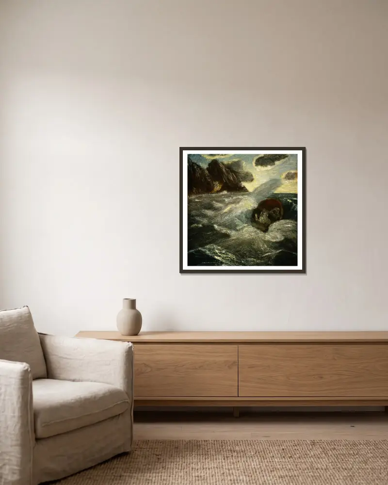 Lord Ullins Tochter von Albert Pinkham Ryder gerahmt an einer Wand