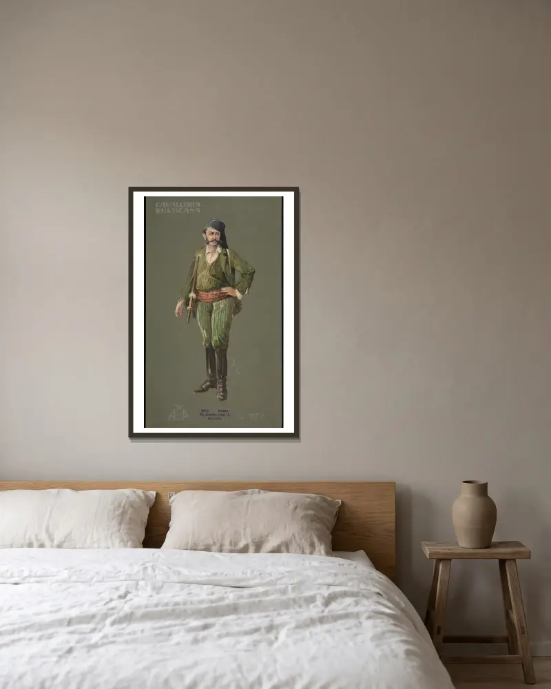 Alfio von Pipein Gamba gerahmt an einer Wand