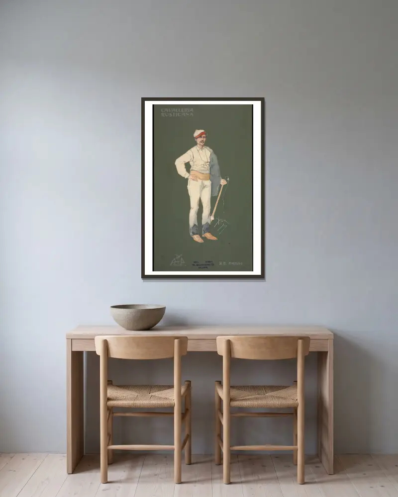 Birocciaio von Pipein Gamba gerahmt an einer Wand