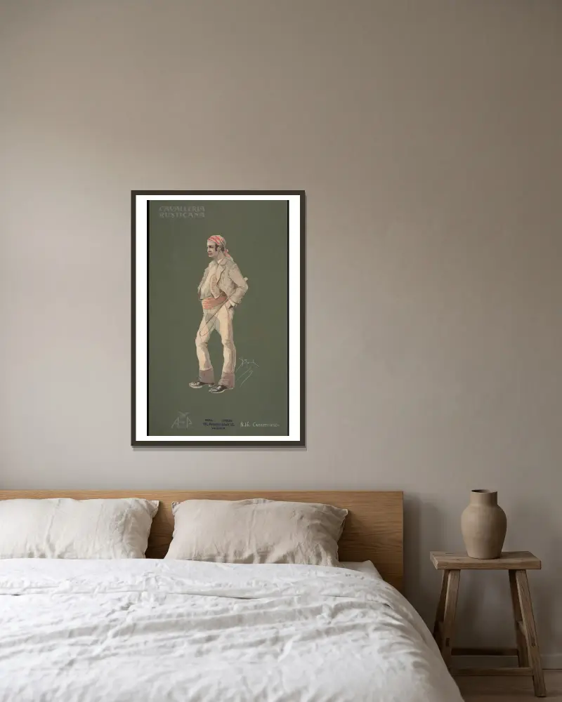 Carrettiere von Pipein Gamba gerahmt an einer Wand