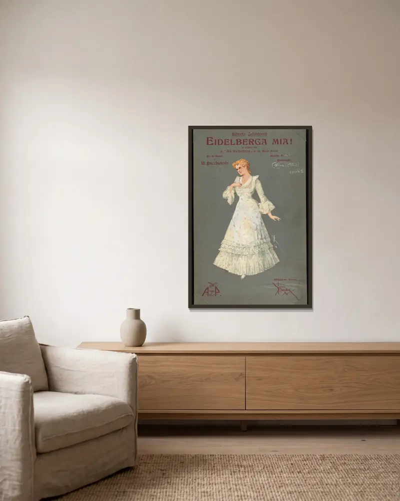Catina (Akt 2) (Teil II) von Pipein Gamba gerahmt an einer Wand