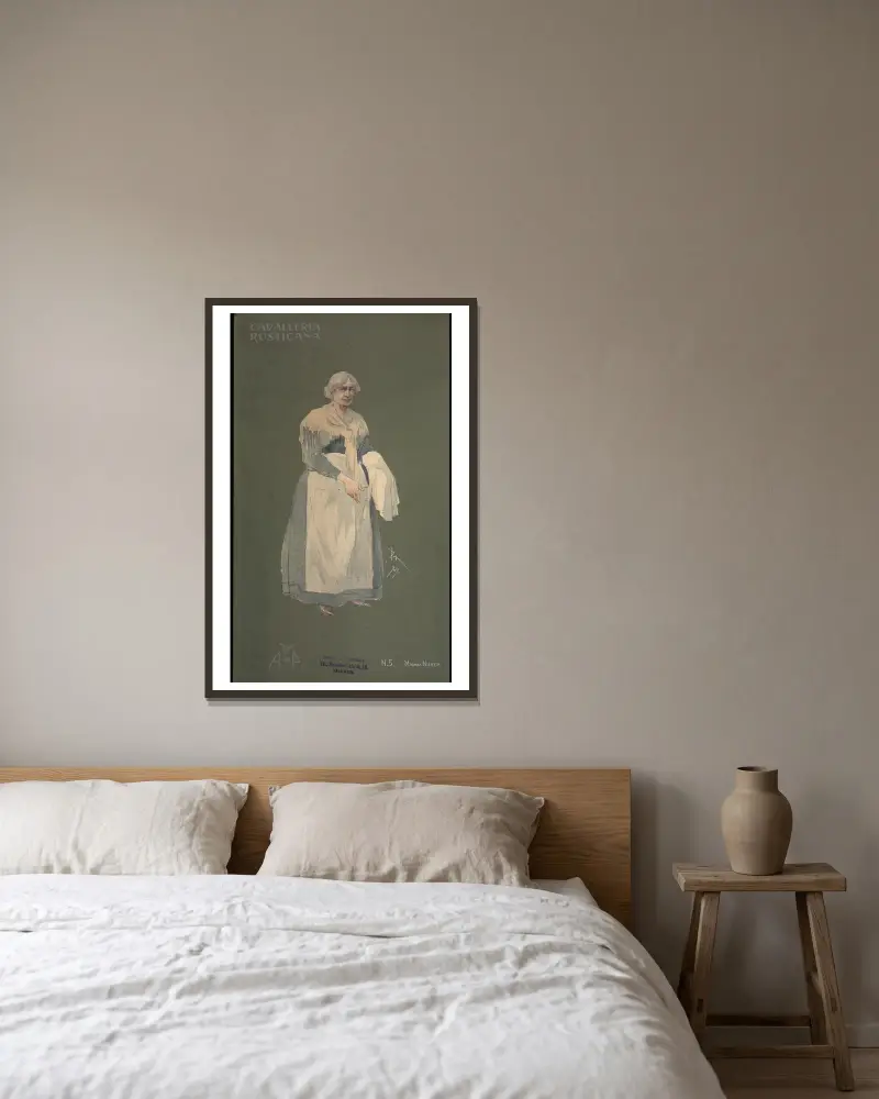 Mamma Nunzia von Pipein Gamba gerahmt an einer Wand