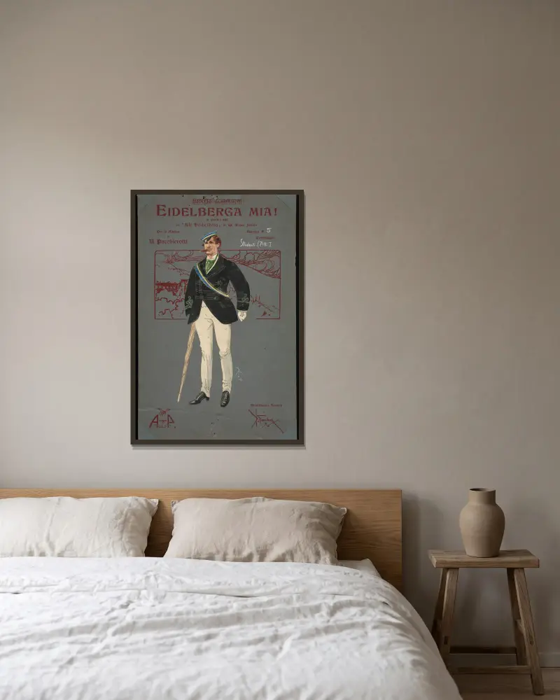 Studenci (akt I), 1907 – nr 4, Pipein Gamba w ramie na ścianie
