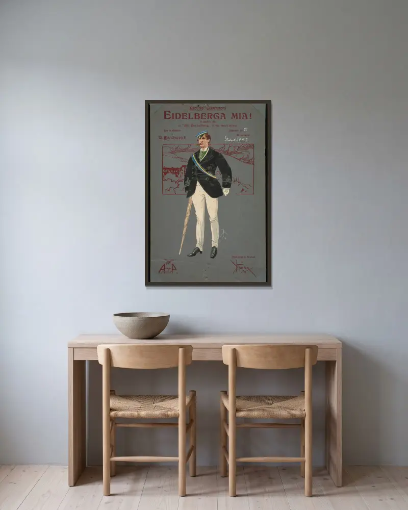 Studenci (akt I), 1907 – nr 4, Pipein Gamba w ramie na ścianie