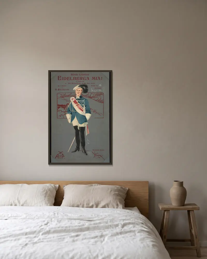 Studenten (Akt III), 1907 – Nr. 7 von Pipein Gamba gerahmt an einer Wand