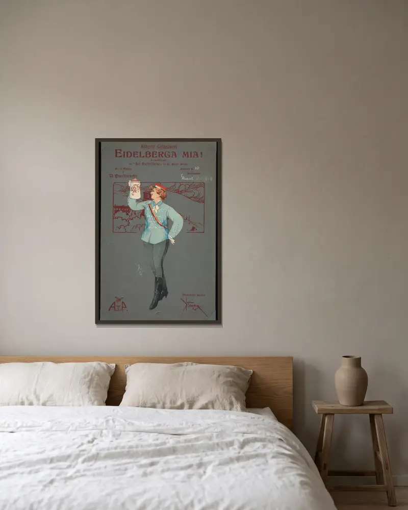 Studenten, Akte I und II von Pipein Gamba gerahmt an einer Wand