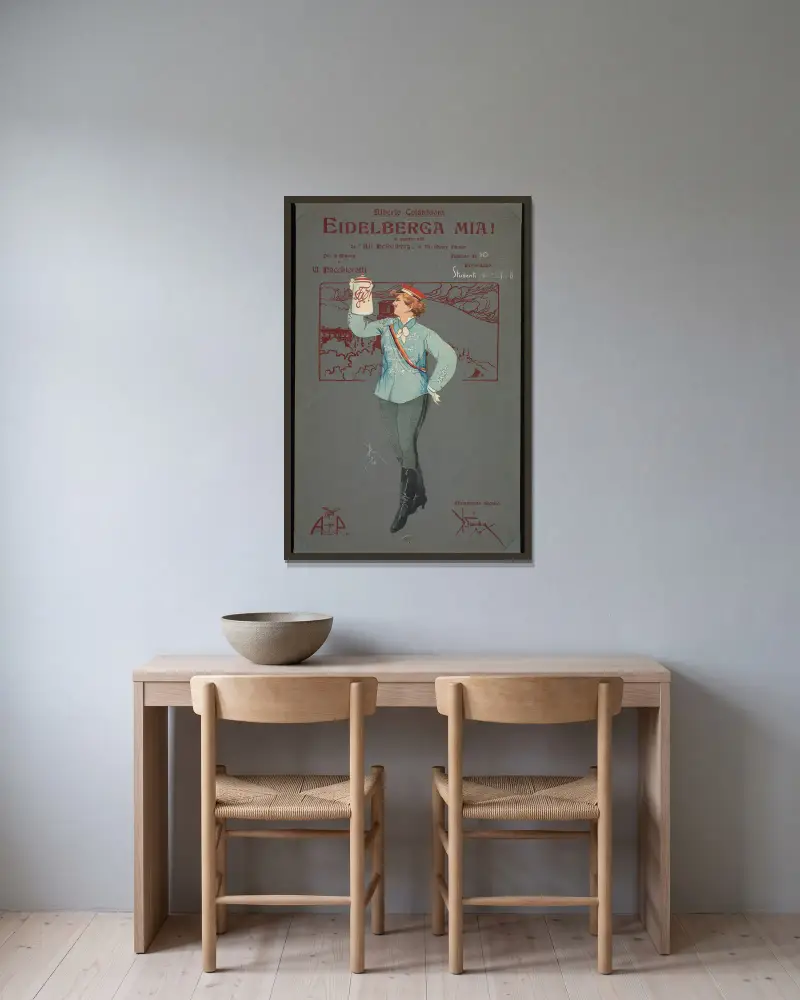 Studenten, Akte I und II von Pipein Gamba gerahmt an einer Wand