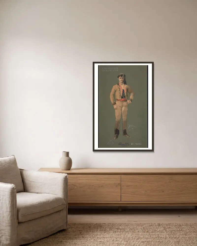 Turiddu von Pipein Gamba gerahmt an einer Wand