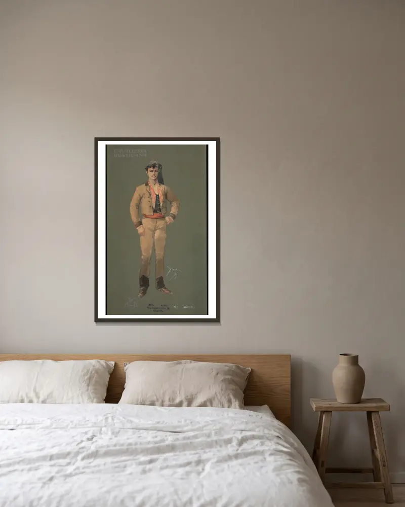 Turiddu von Pipein Gamba gerahmt an einer Wand