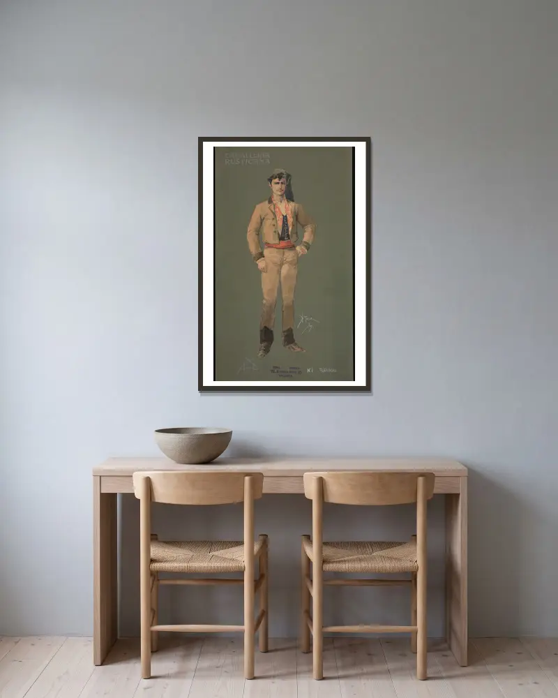 Turiddu von Pipein Gamba gerahmt an einer Wand