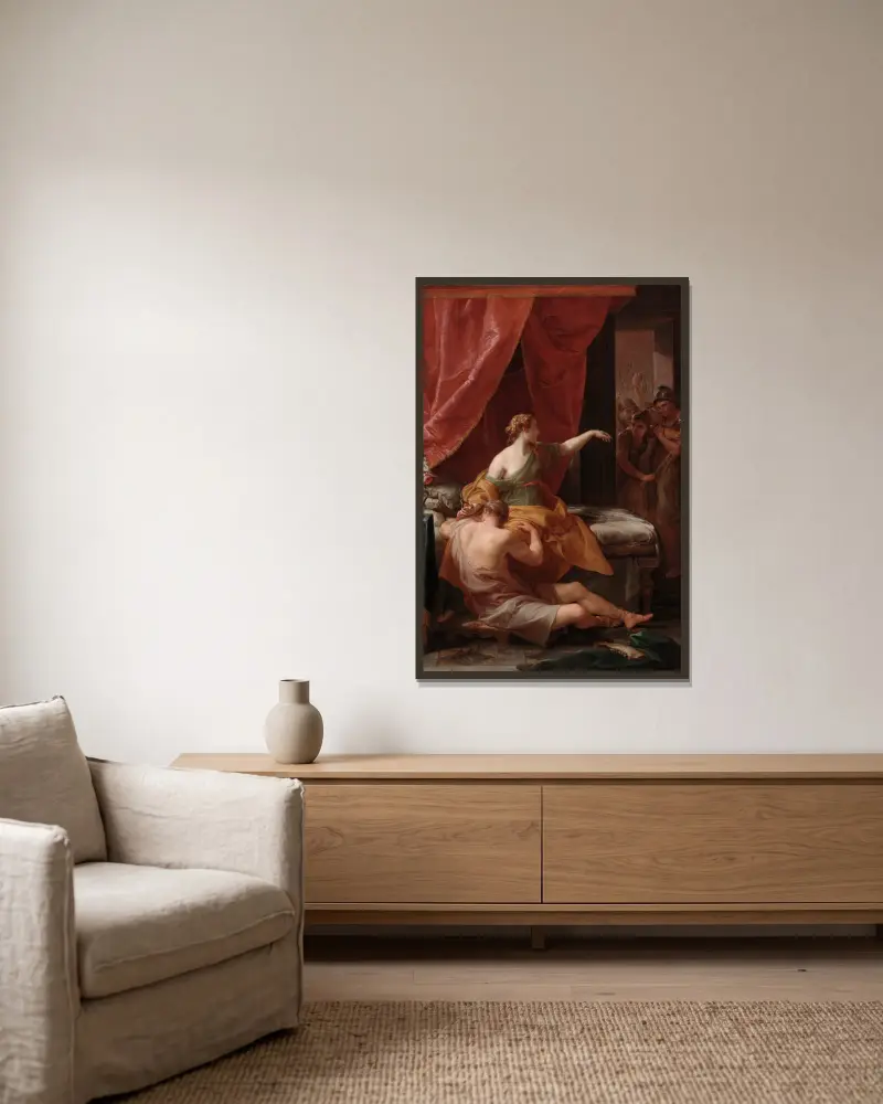 Samson i Dalila, Pompeo Batoni w ramie na ścianie
