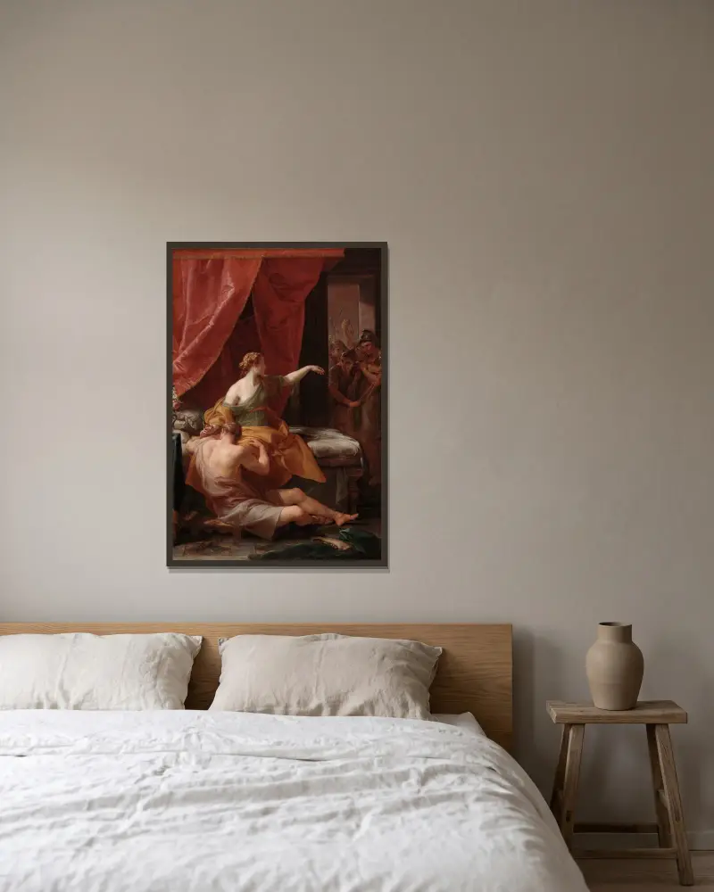 Samson i Dalila, Pompeo Batoni w ramie na ścianie