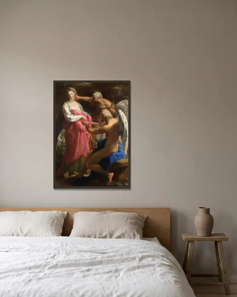 Tiden beordrar ålderdomen att förstöra skönheten av Pompeo Batoni inramad på en vägg