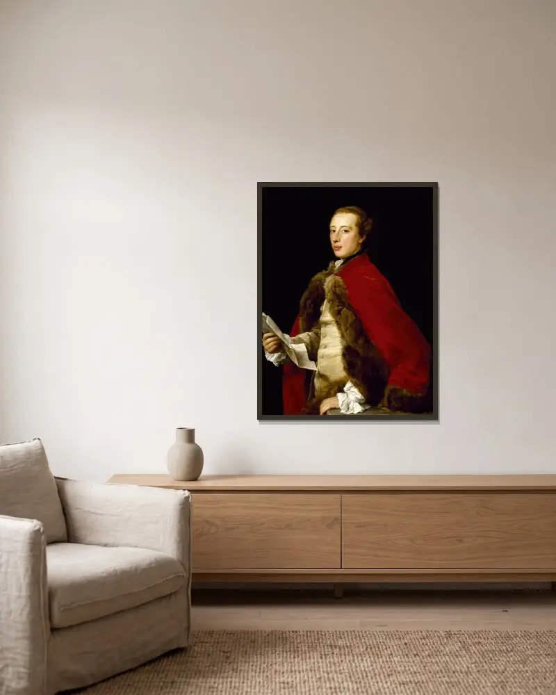 William Fermor av Pompeo Batoni inramad på en vägg