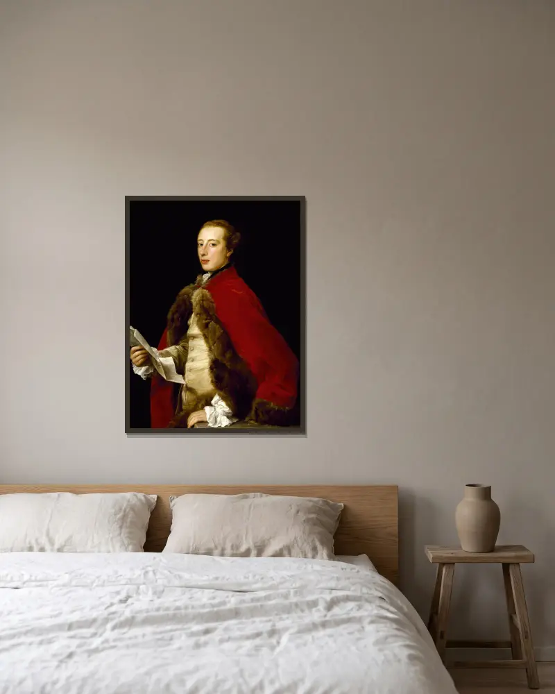 William Fermor av Pompeo Batoni inramad på en vägg