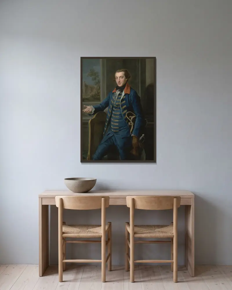 William Weddell av Pompeo Batoni inramad på en vägg