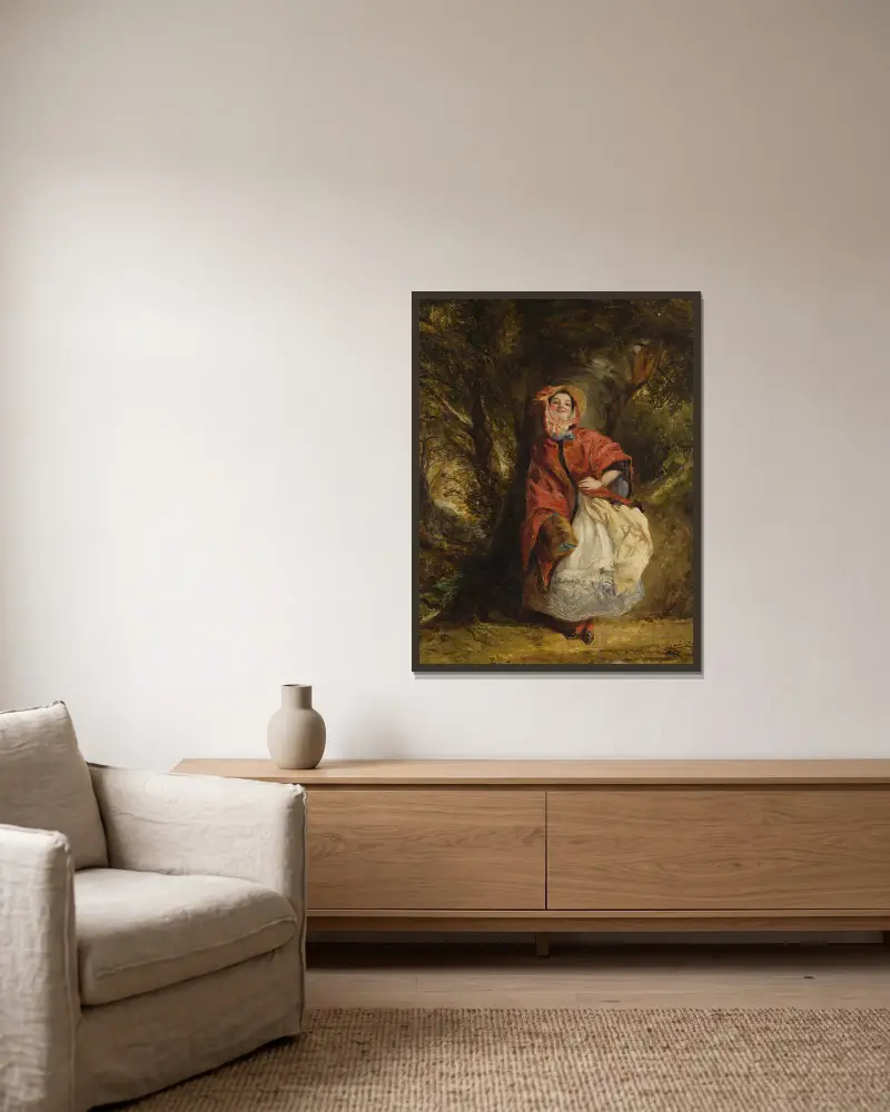 Dolly Varden von William Powell Frith gerahmt an einer Wand