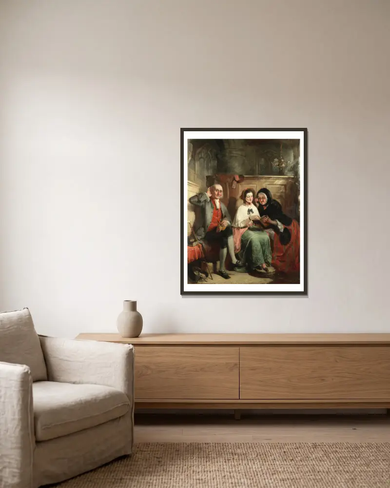 Po kázání, William Powell Frith v rámu na stěně