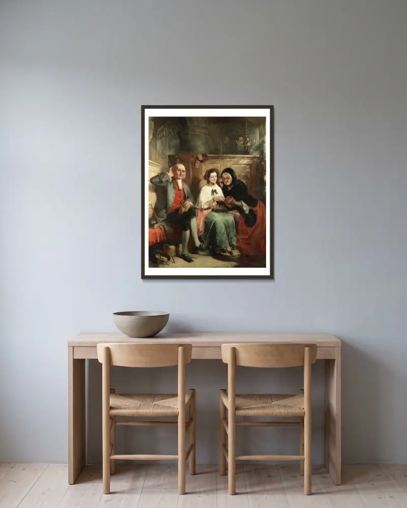 Po kázání, William Powell Frith v rámu na stěně