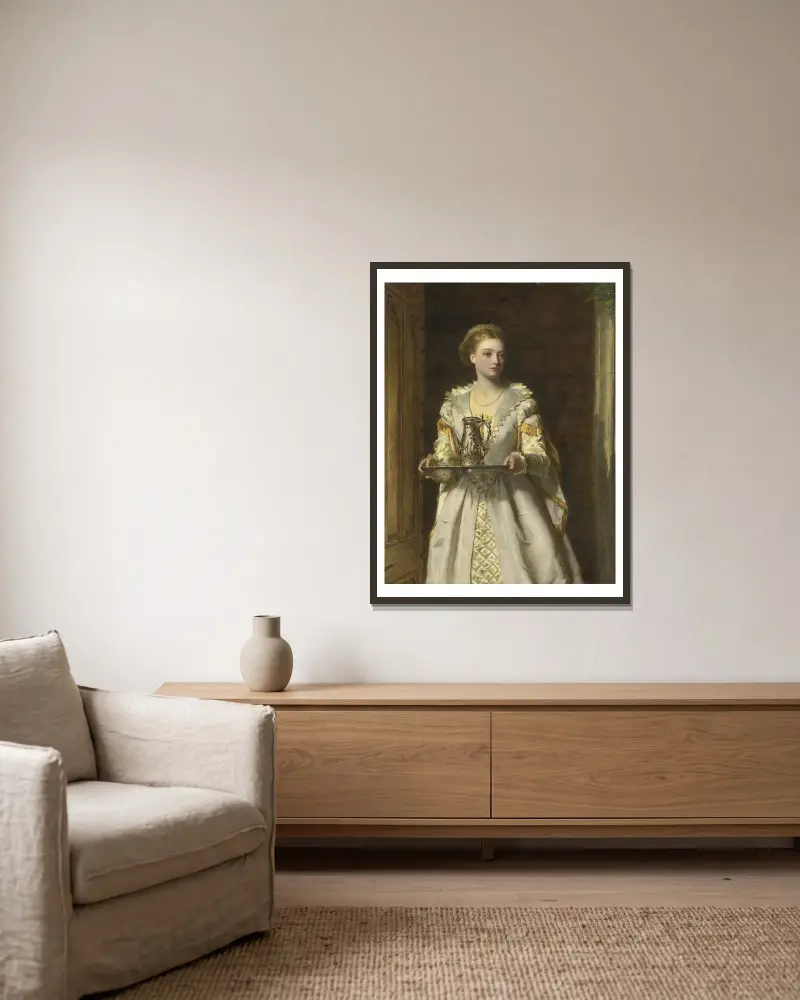 Gabrielle d’Estrées von William Powell Frith gerahmt an einer Wand