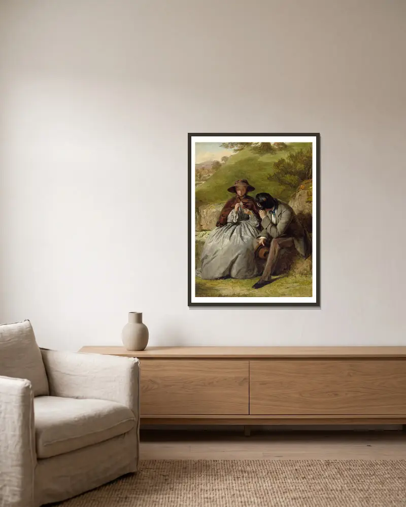 Milenci, William Powell Frith v rámu na stěně