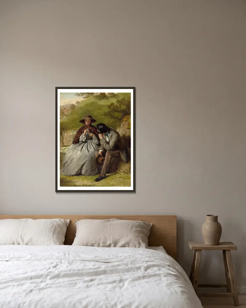 Milenci, William Powell Frith v rámu na stěně