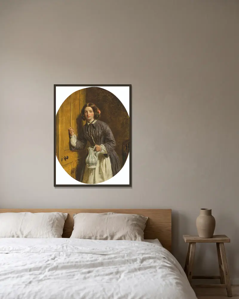 Ranní volání, William Powell Frith v rámu na stěně