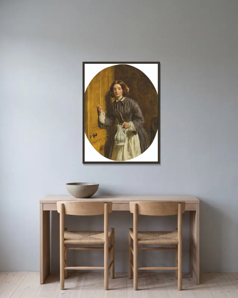 Ranní volání, William Powell Frith v rámu na stěně