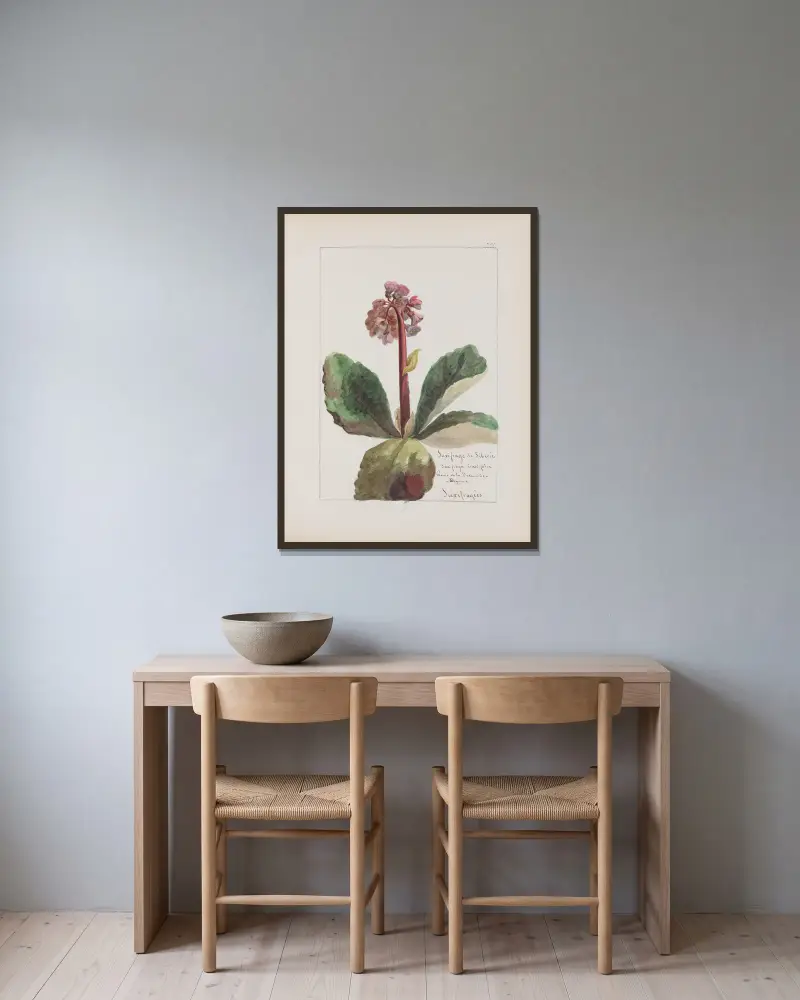 Botanisches Album Pl. 281 von Constant Amable Prevost-Hersant gerahmt an einer Wand