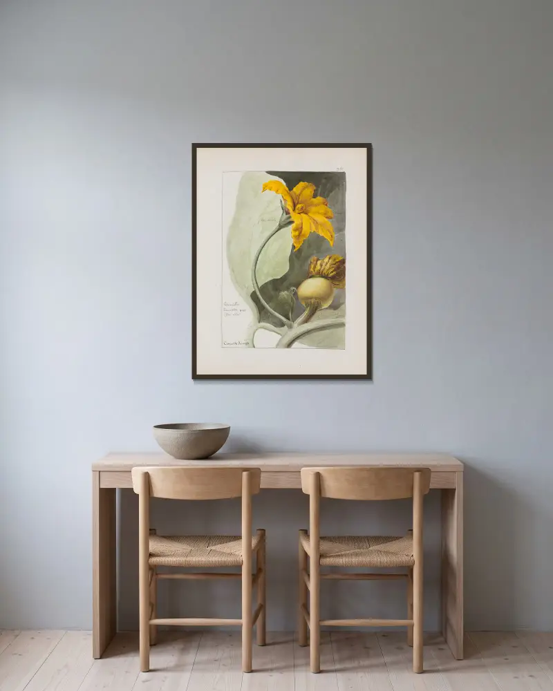 Botanisches Album Taf. 339 von Constant Amable Prevost-Hersant gerahmt an einer Wand