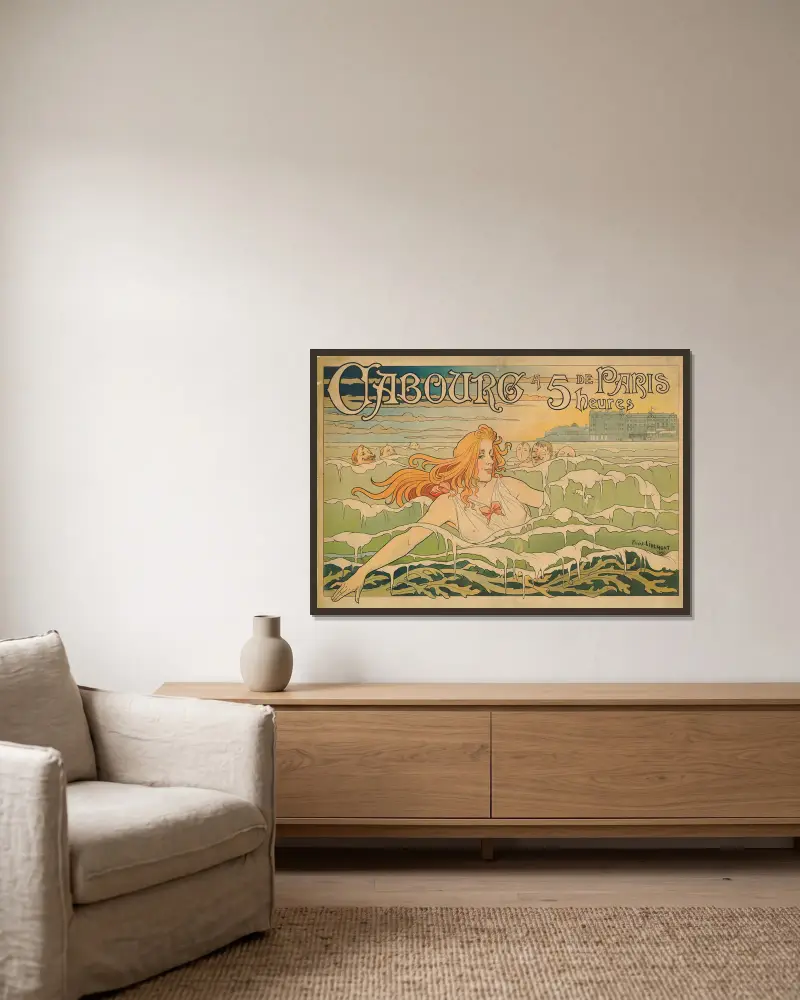 Casino de Cabourg – Nr. 1 von Henri Privat-Livemont gerahmt an einer Wand