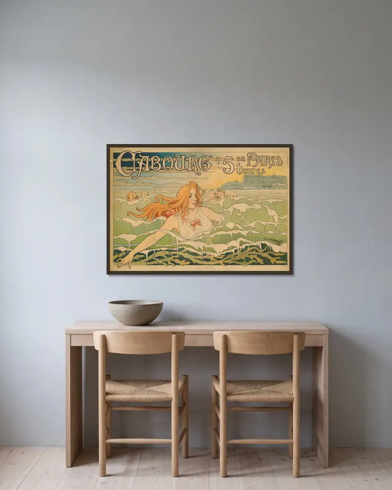 Casino de Cabourg – Nr. 1 von Henri Privat-Livemont gerahmt an einer Wand