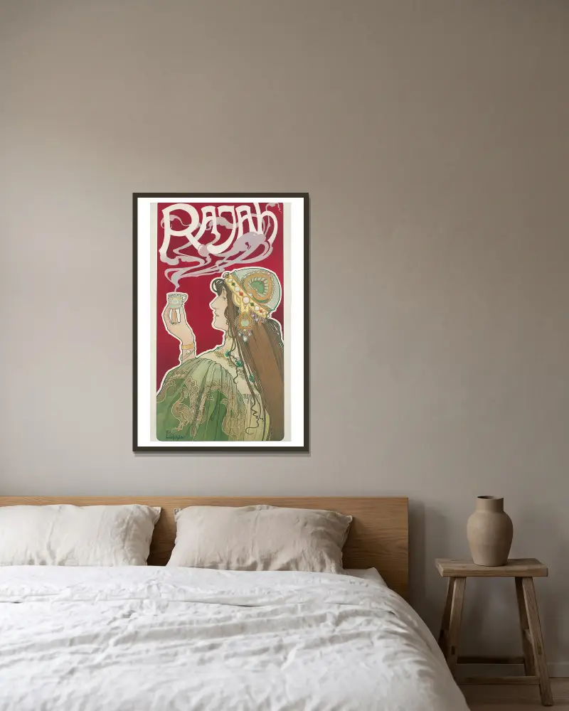 Rajah, Henri Privat-Livemont v rámu na stěně