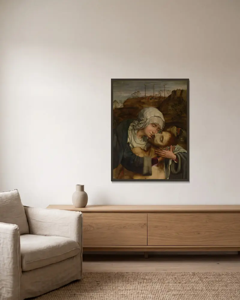 Pietà, Quentin Massys v rámu na stěně