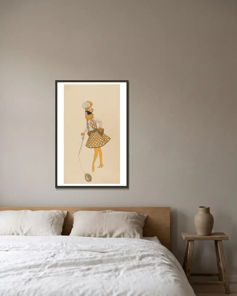 Orange-Girls von Will R. Barnes gerahmt an einer Wand