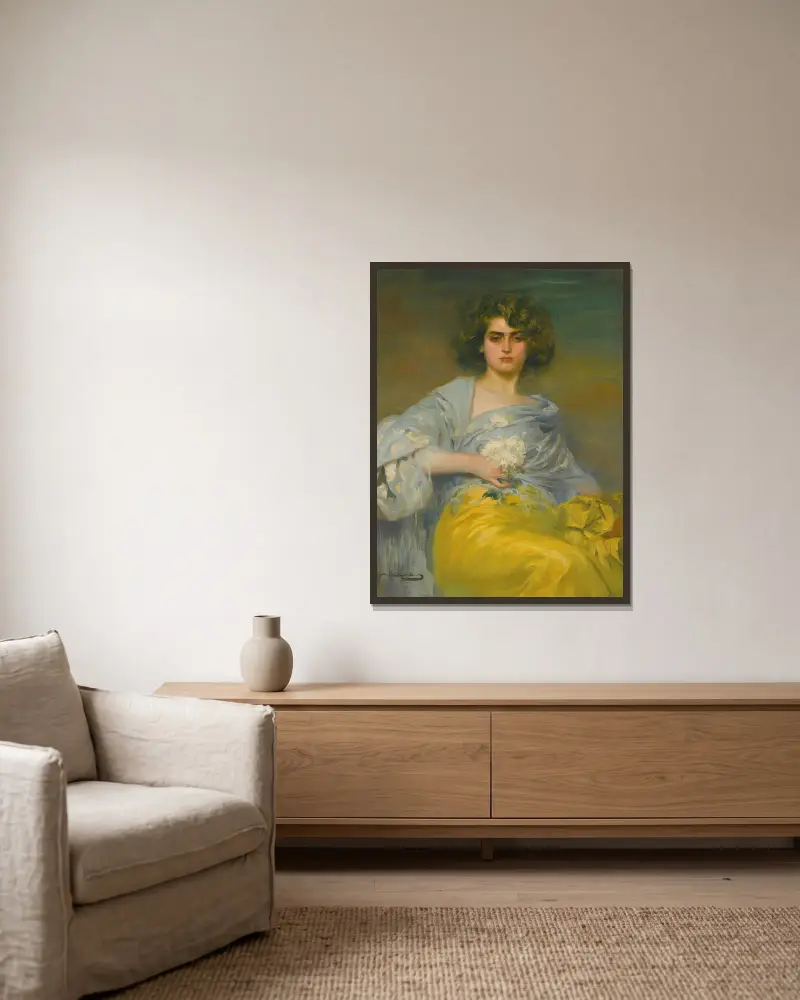 Julia von Ramón Casas gerahmt an einer Wand