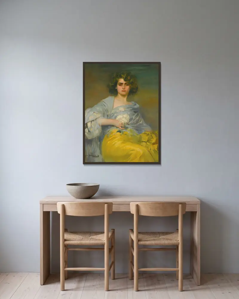 Julia von Ramón Casas gerahmt an einer Wand