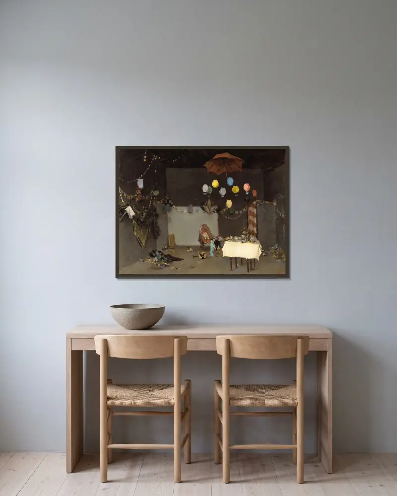 Atelierinterieur von Ramón Casas gerahmt an einer Wand