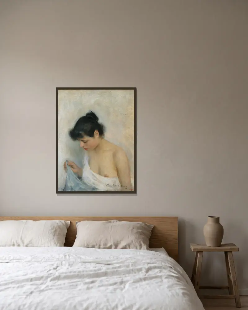 Studie von Ramón Casas gerahmt an einer Wand