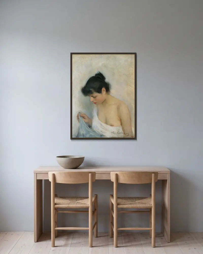 Studie von Ramón Casas gerahmt an einer Wand
