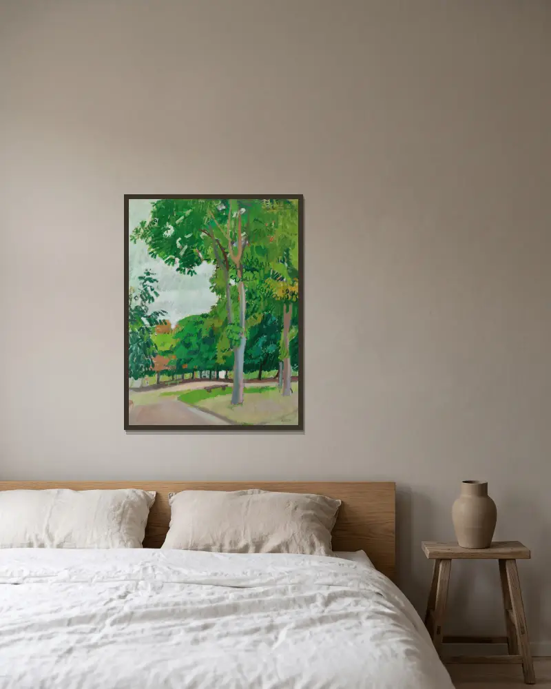 Der Park von Raoul Dufy gerahmt an einer Wand