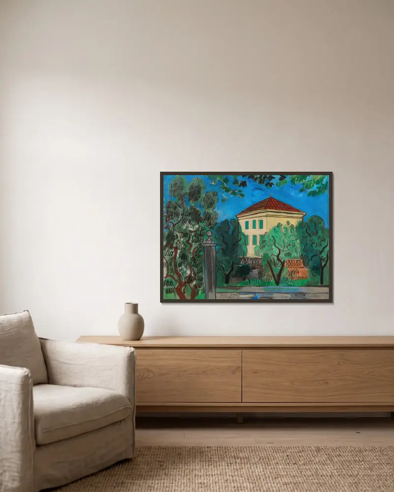 Der Garteneingang von Raoul Dufy gerahmt an einer Wand