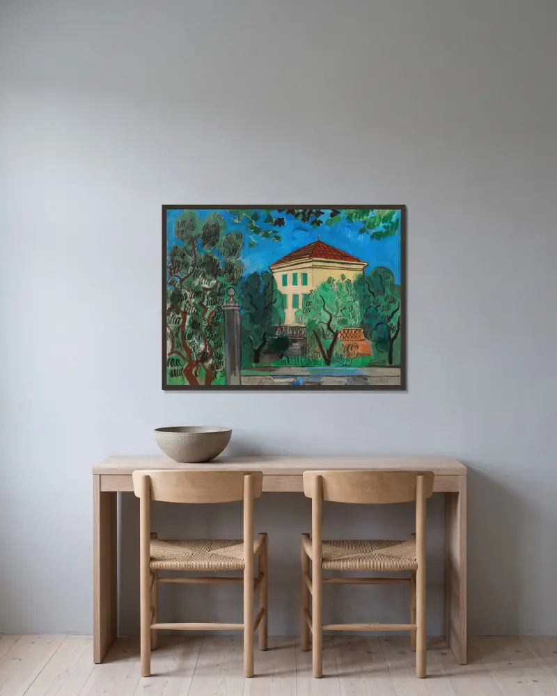 Der Garteneingang von Raoul Dufy gerahmt an einer Wand
