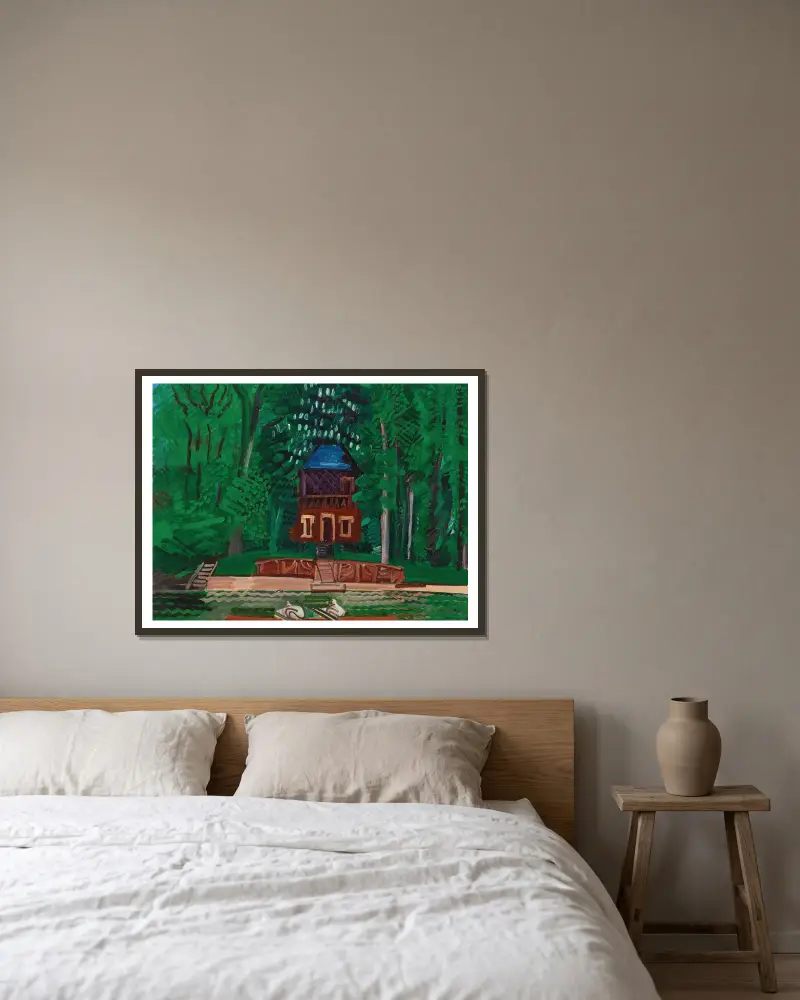 Die Ruderer auf der Marne von Raoul Dufy gerahmt an einer Wand