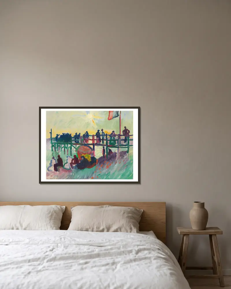 L’estacade au Havre av Raoul Dufy inramad på en vägg